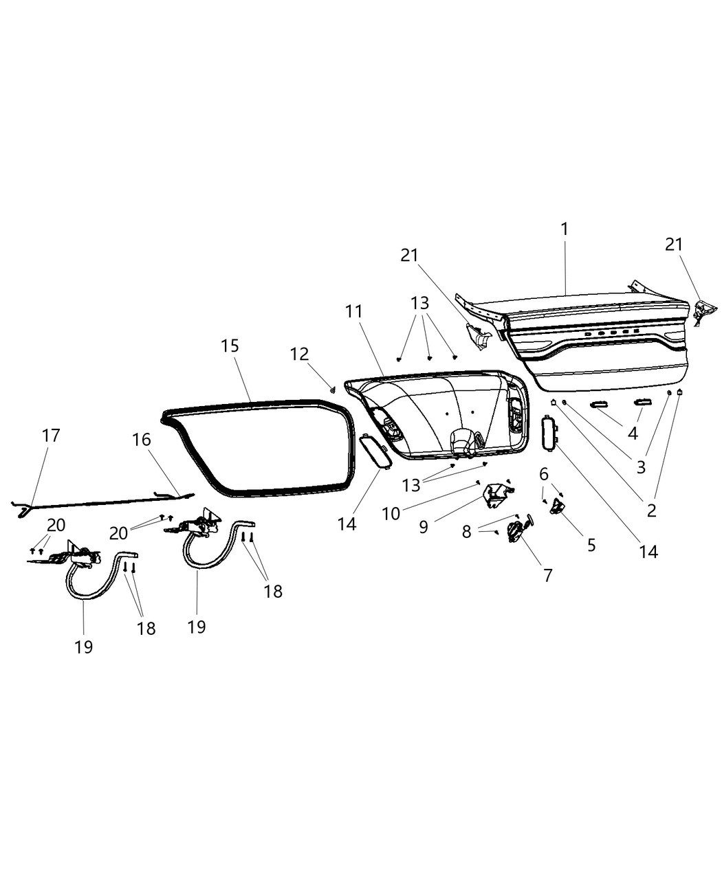 Mopar 68082012AG Hinge-Deck Lid