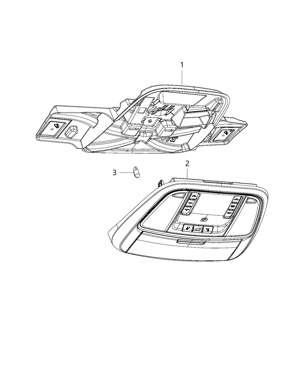 Mopar 5LN18DX9AB Console-Overhead