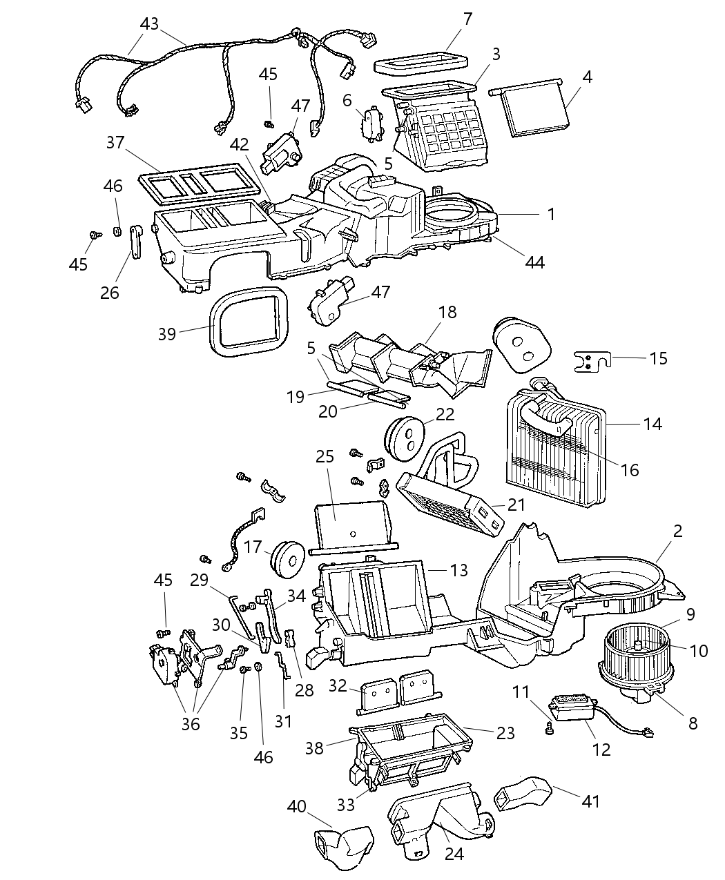 Mopar 5073483AB Housing-Heater And A/C Unit