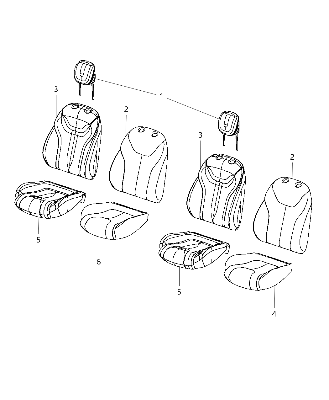 Mopar 1TB64DX9AA HEADREST-Front