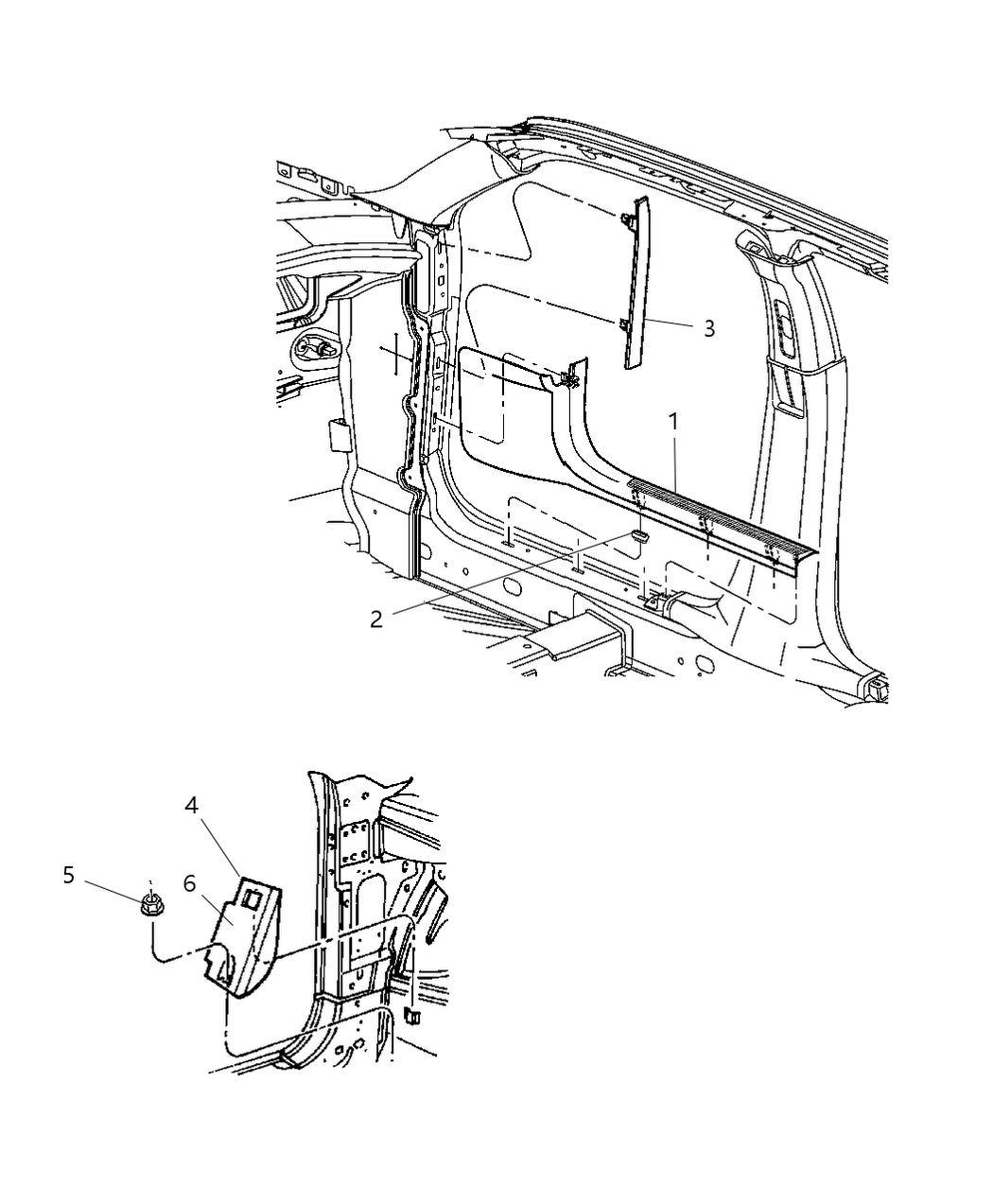 Mopar UM54BD1AC Panel-COWL Side Trim