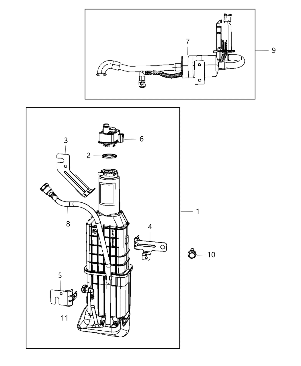 Mopar 68031470AB Bracket-Vapor CANISTER