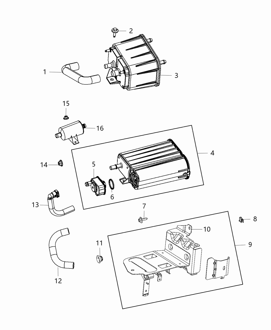 Mopar 68195008AB Bracket-Vapor CANISTER