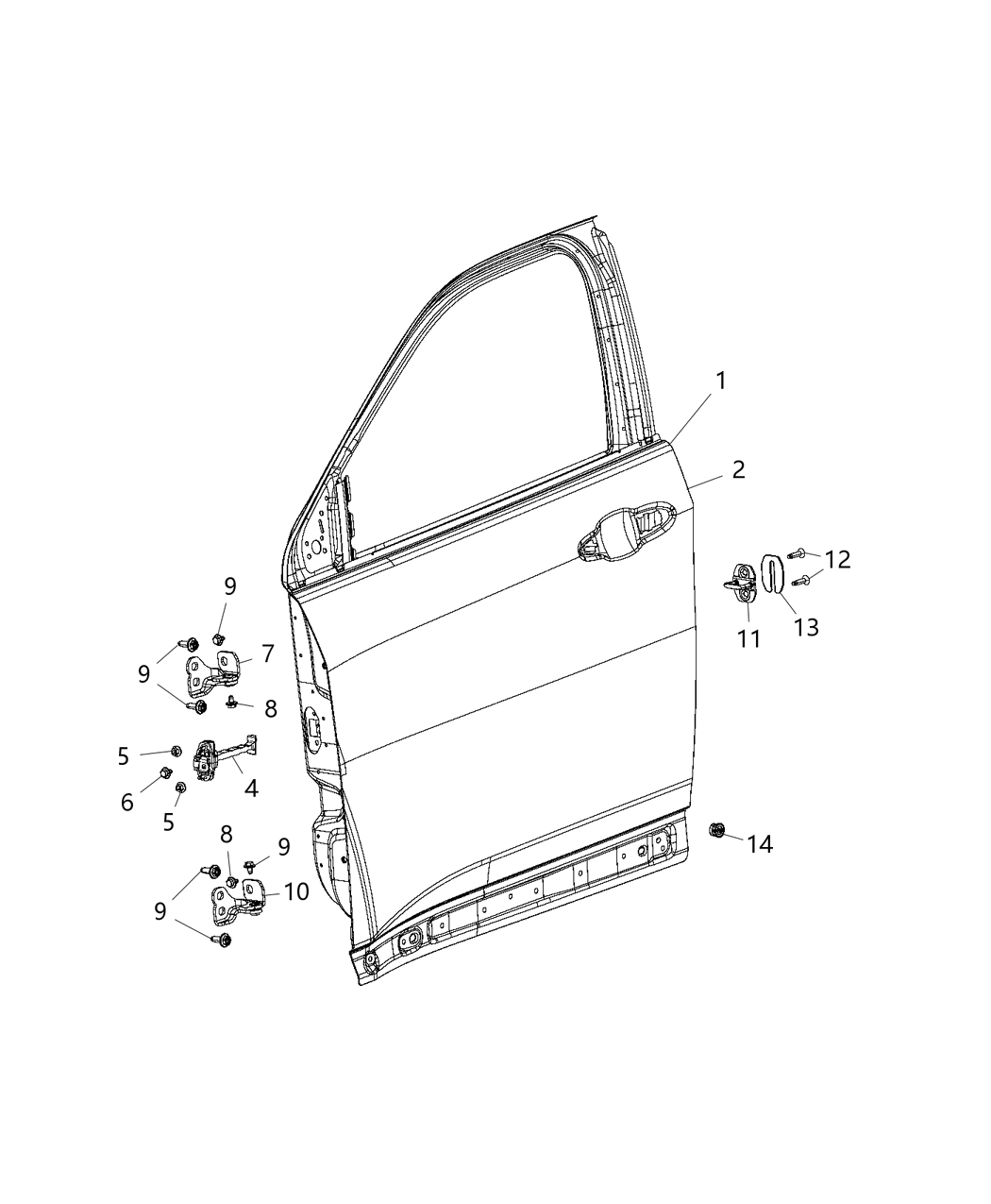 Mopar 68242951AA Check-Front Door