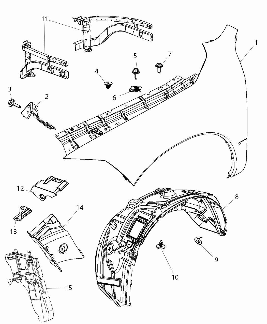 Mopar 55277391AA Closure-Fender