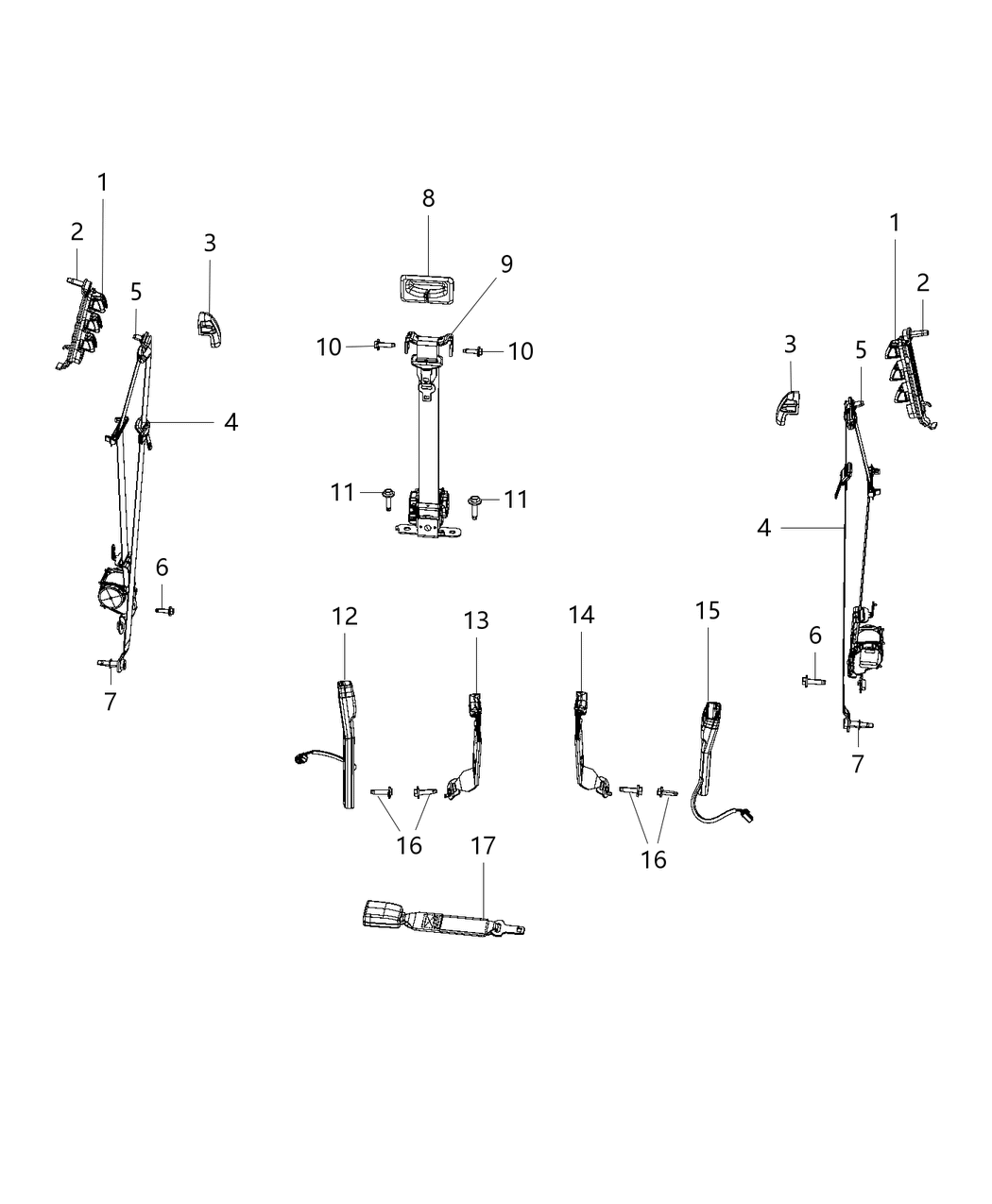 Mopar 1HM16DX9AA ADJUSTER-Seat Belt Turning Loop