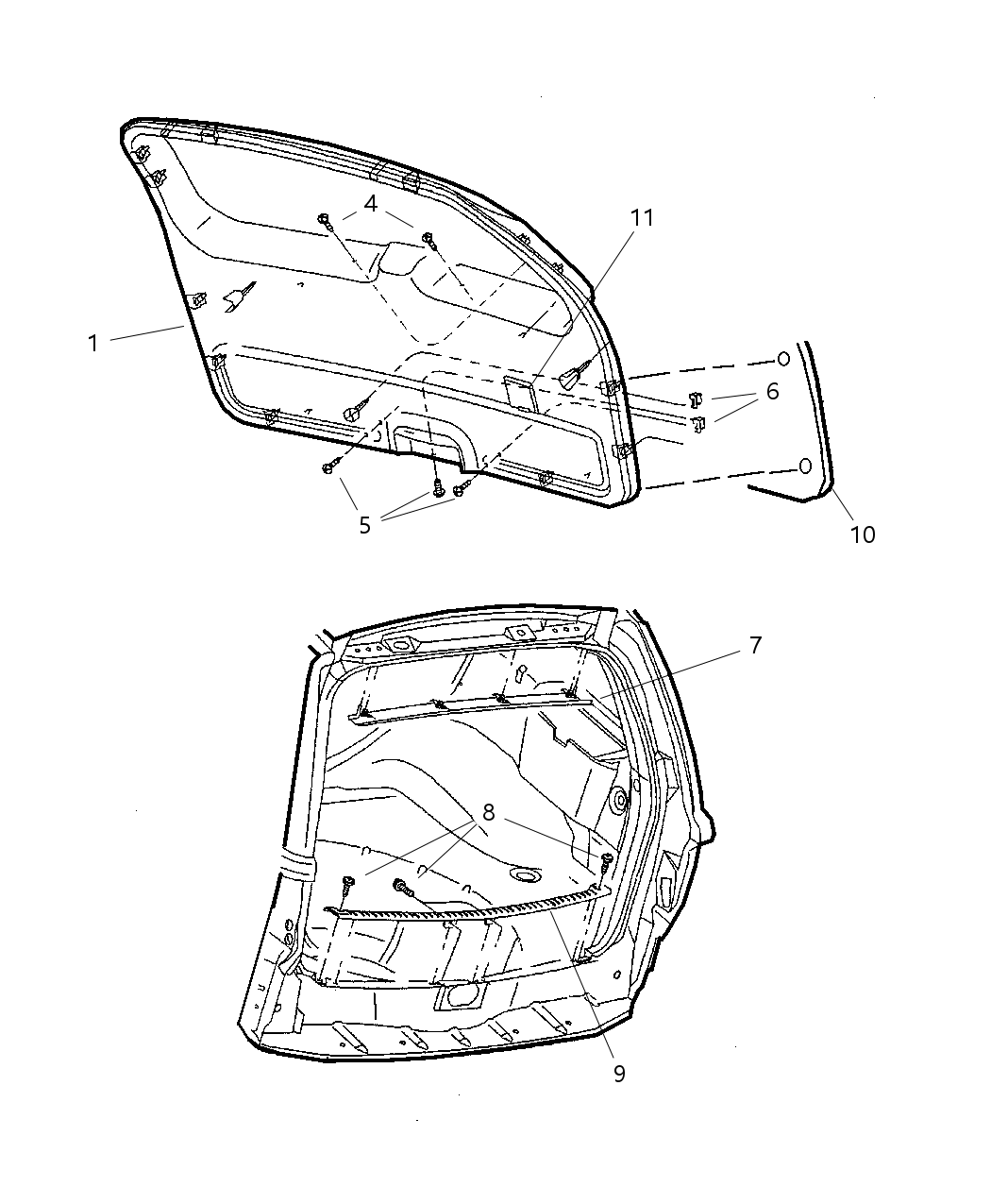 Mopar 5FS80WL5AG Molding-LIFTGATE