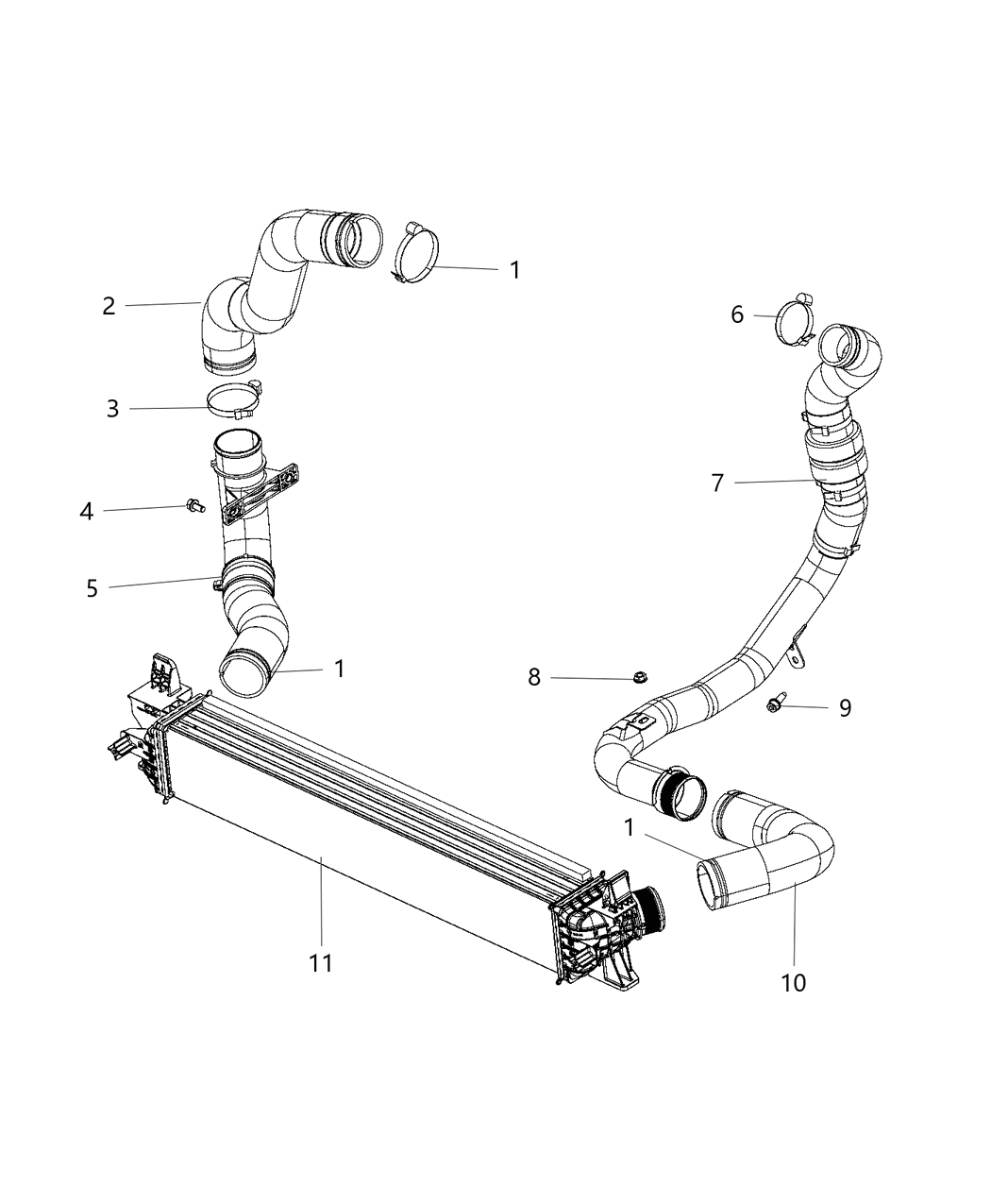 Mopar 52014841AA Hose-Charge Air Cooler