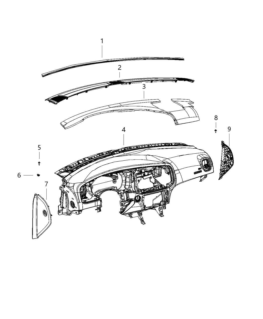 Mopar 6ED44DX9AC Panel-Instrument Panel