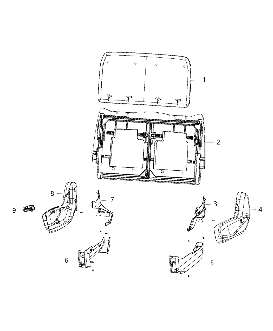 Mopar 6AA96PL5AA Cover-Seat Track