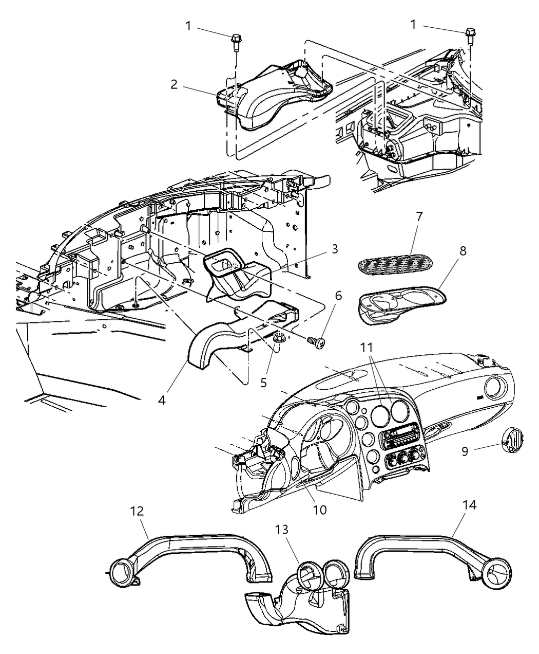 Mopar 4865640AB PLENUM-Fresh Air Inlet