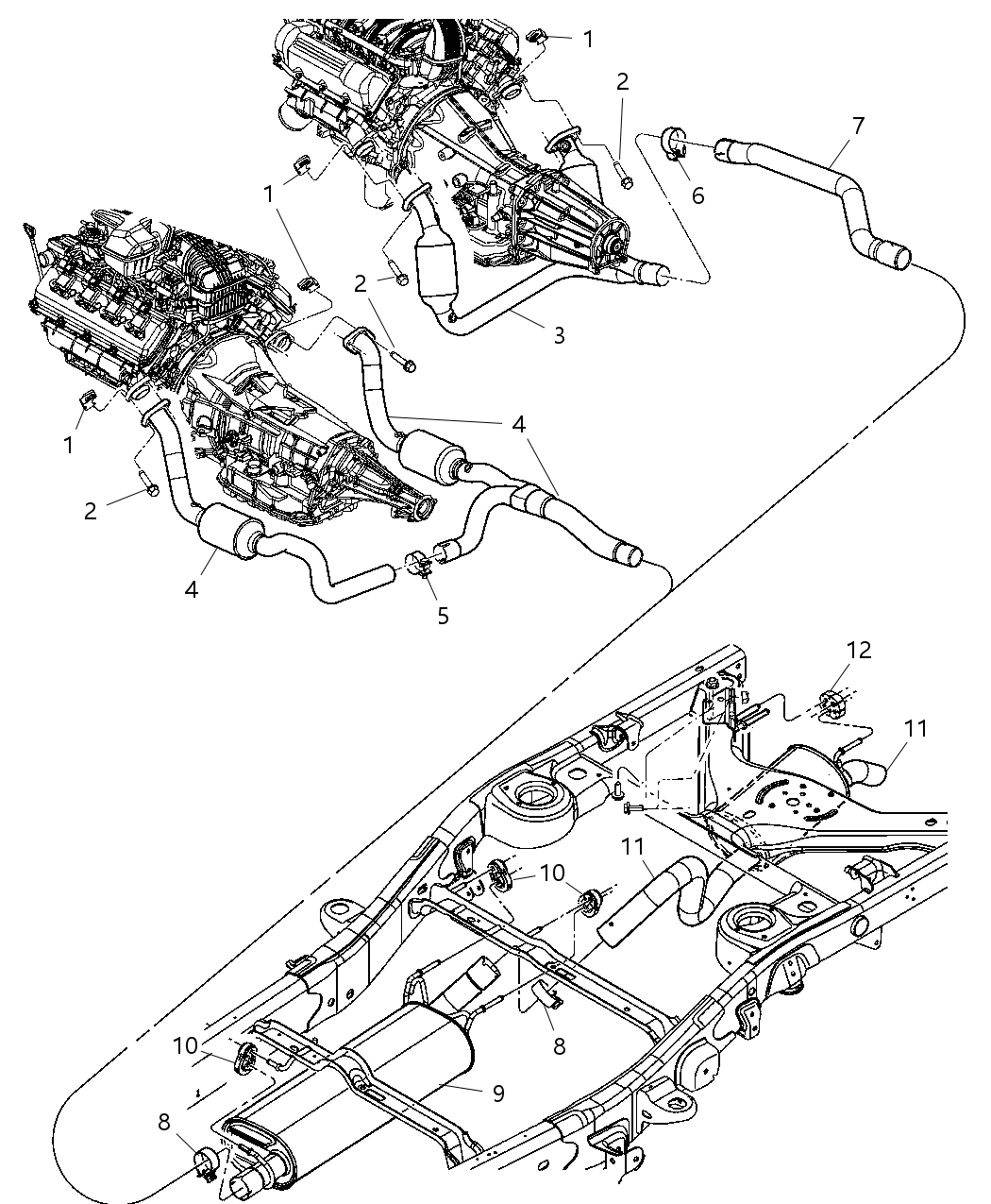 Mopar 52103711AE Exhaust Muffler And Tailpipe