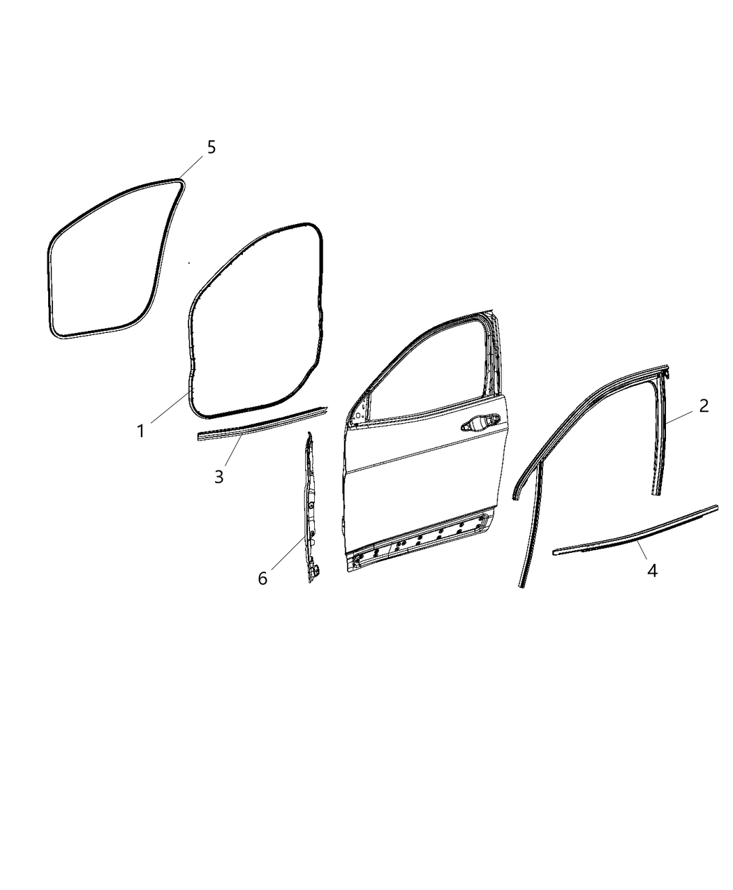 Mopar 5056306AA WEATHERSTRIP-Front Door Body Mounted