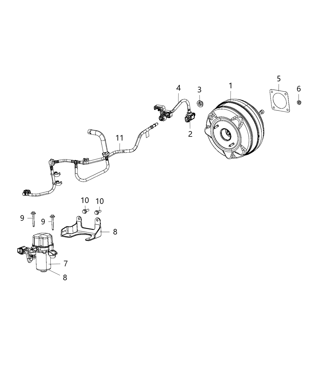 Mopar 68289582AB Hose-Vacuum