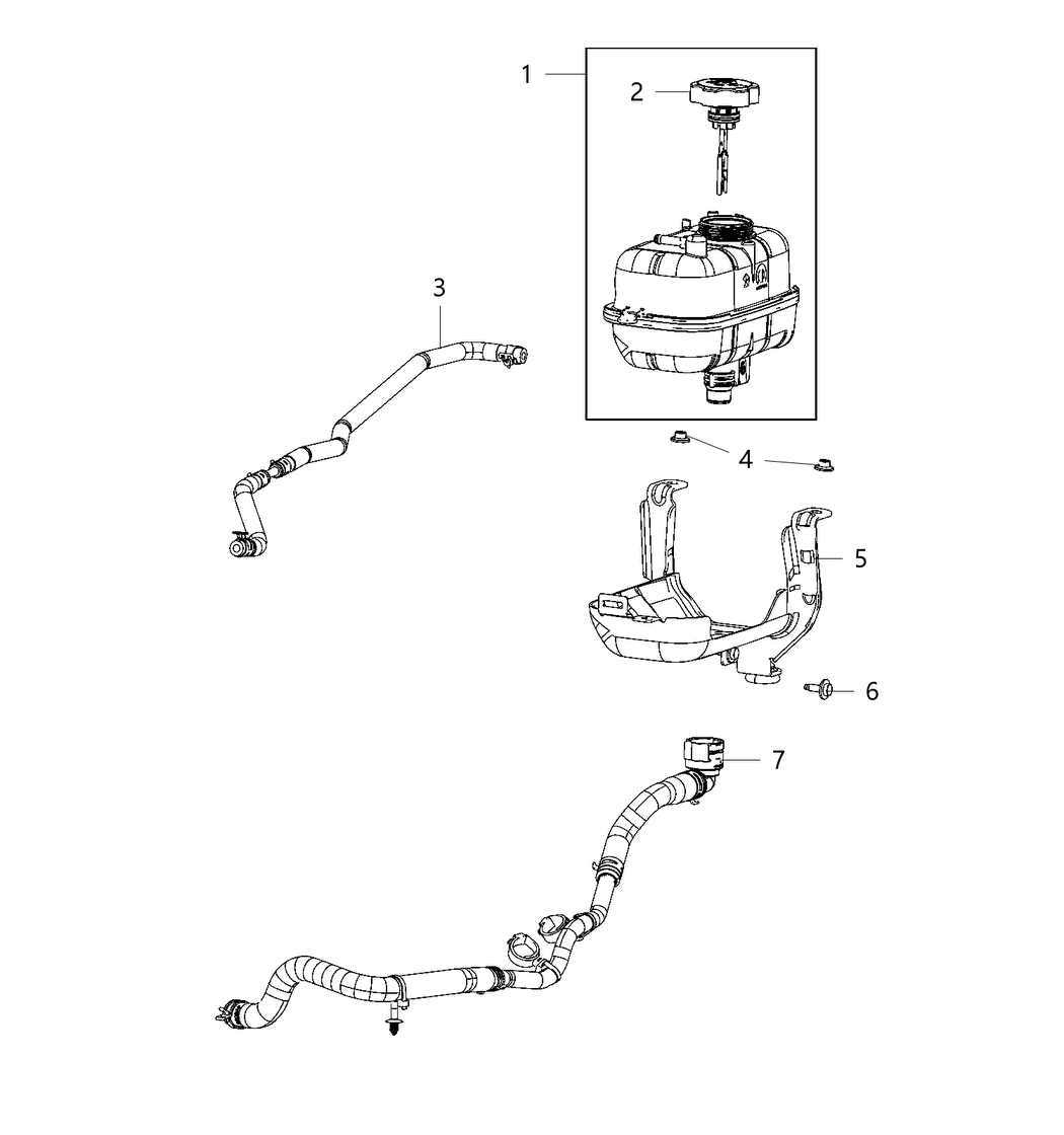 Mopar 68282502AF Hose-COOLANT Bottle Outlet