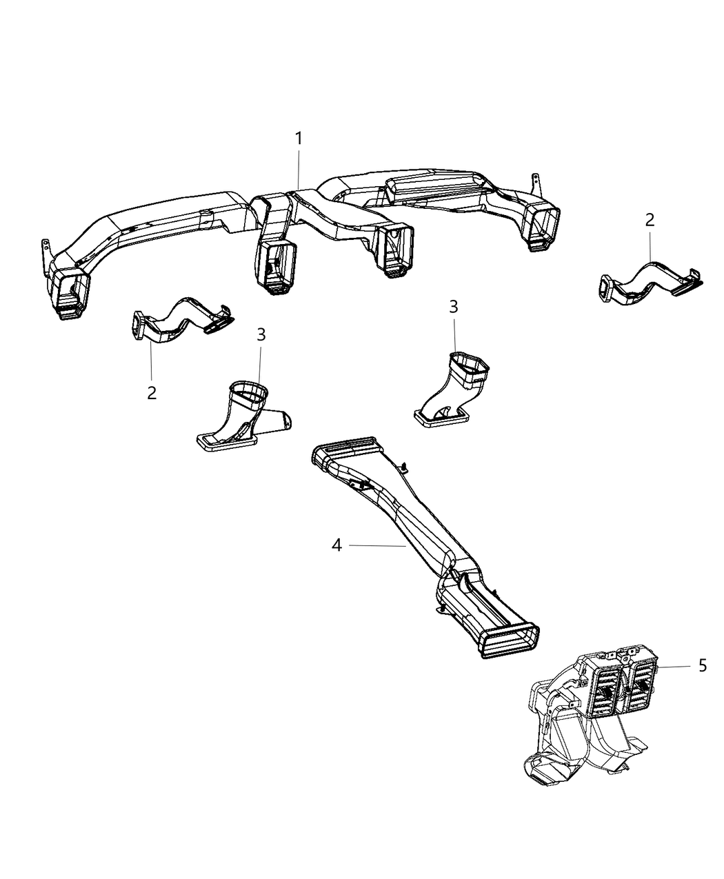 Mopar 68196084AE Duct-Center Distribution