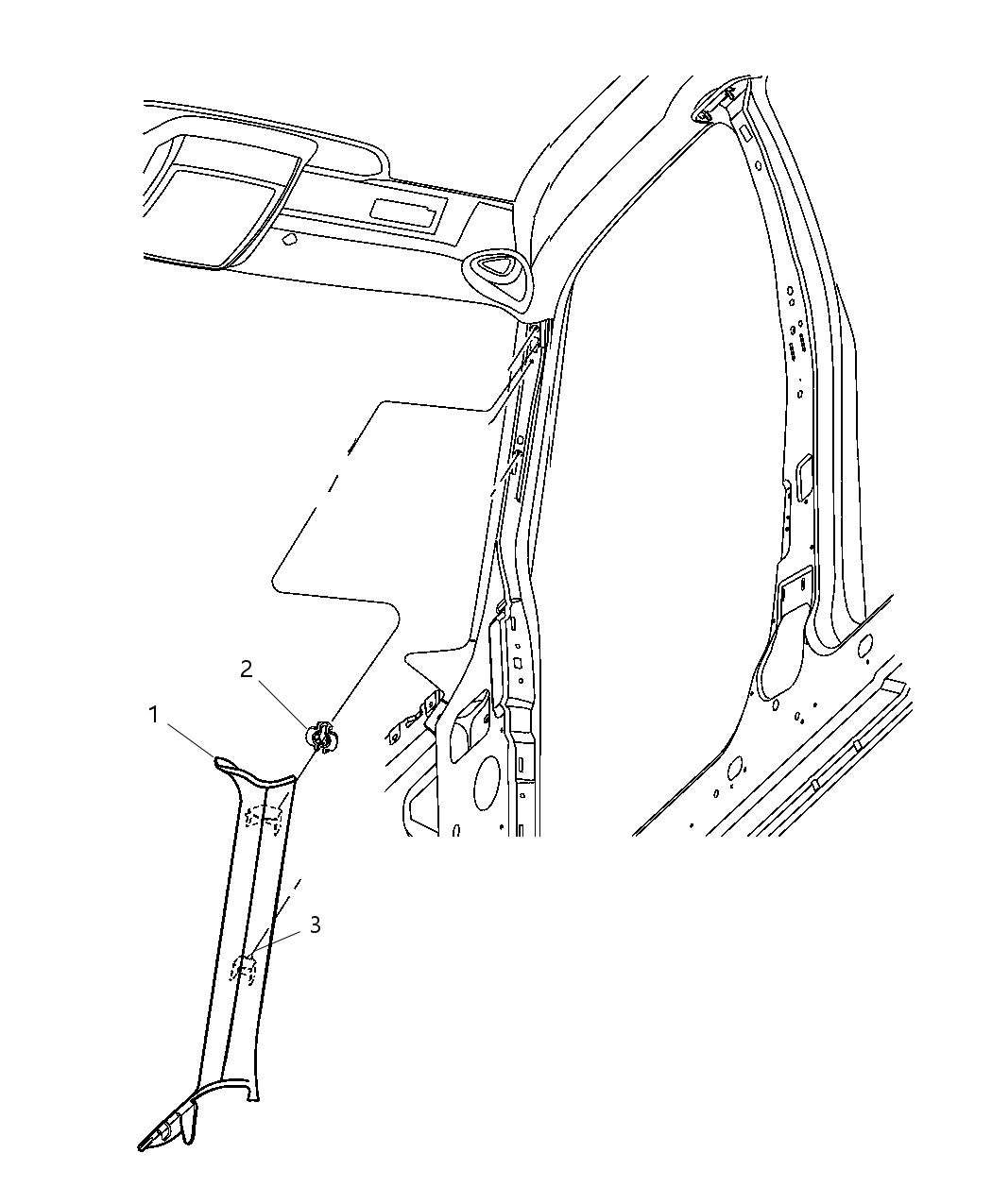 Mopar 5LN22ML2AC Panel-A Pillar