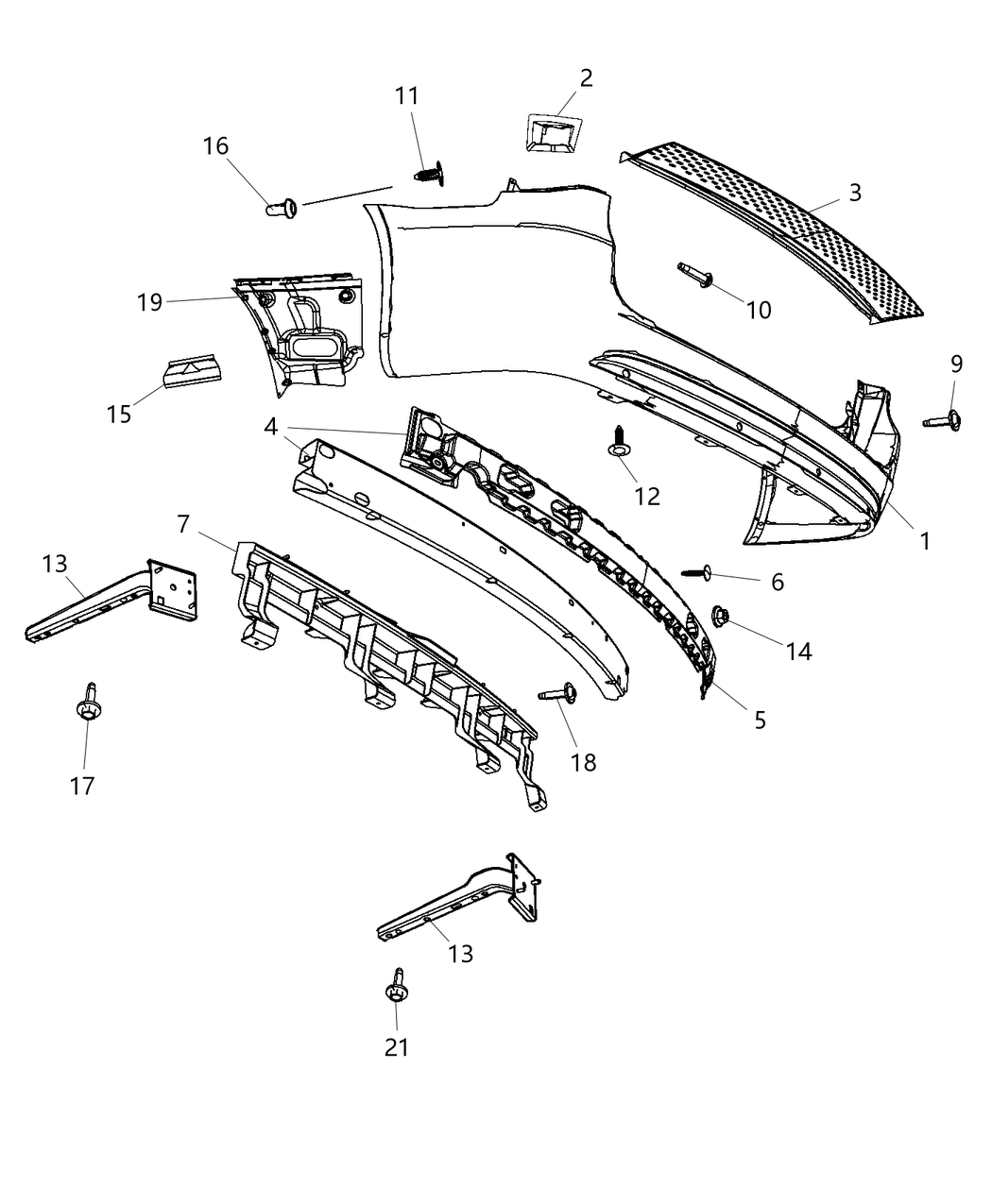 Mopar 68125726AB Rear Bumper Cover