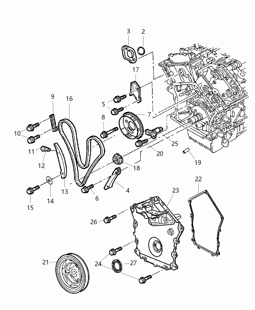 Mopar 5183244AA TENSIONER-Timing Chain