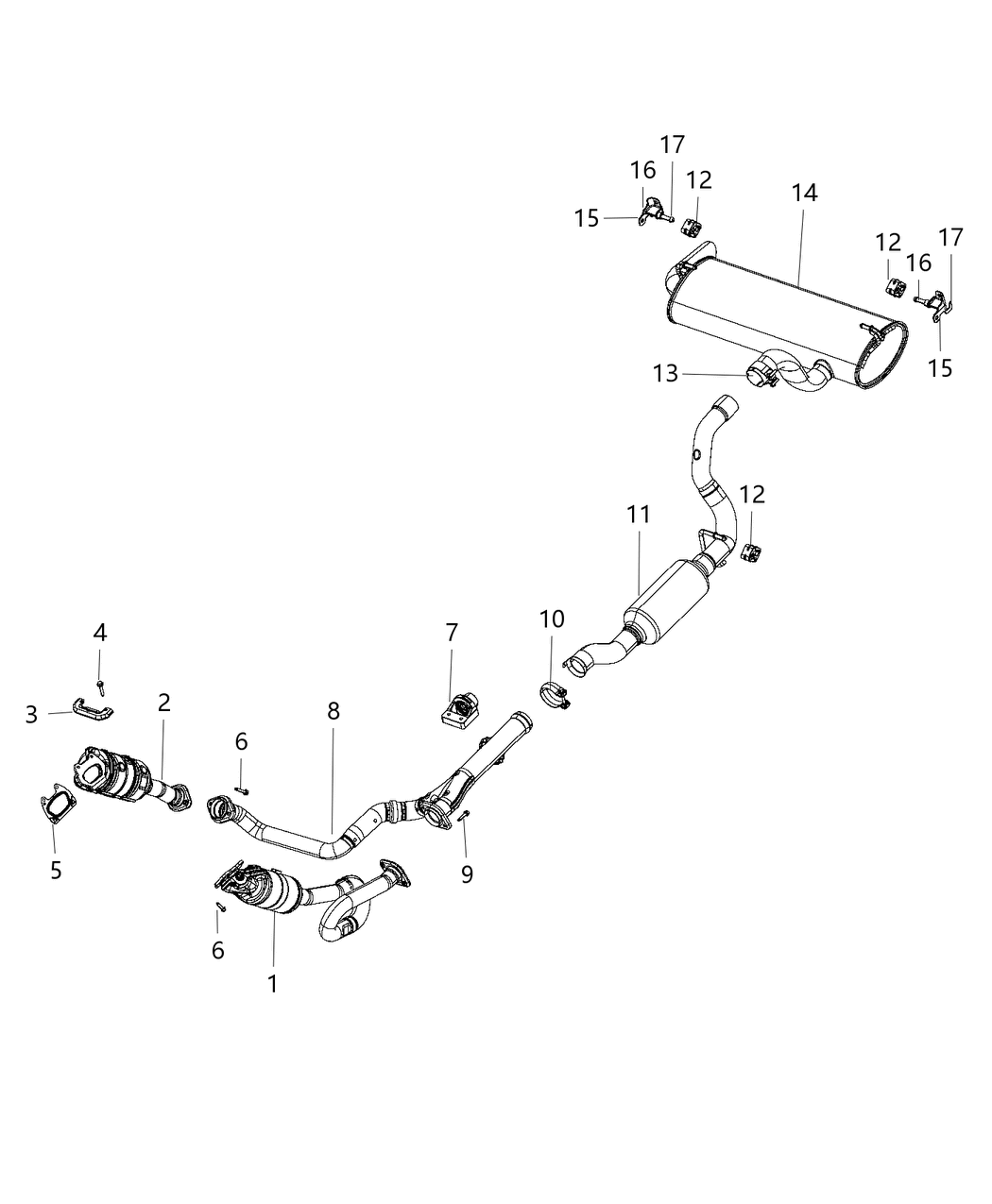 Mopar 68252390AG Exhaust Catalytic Converter