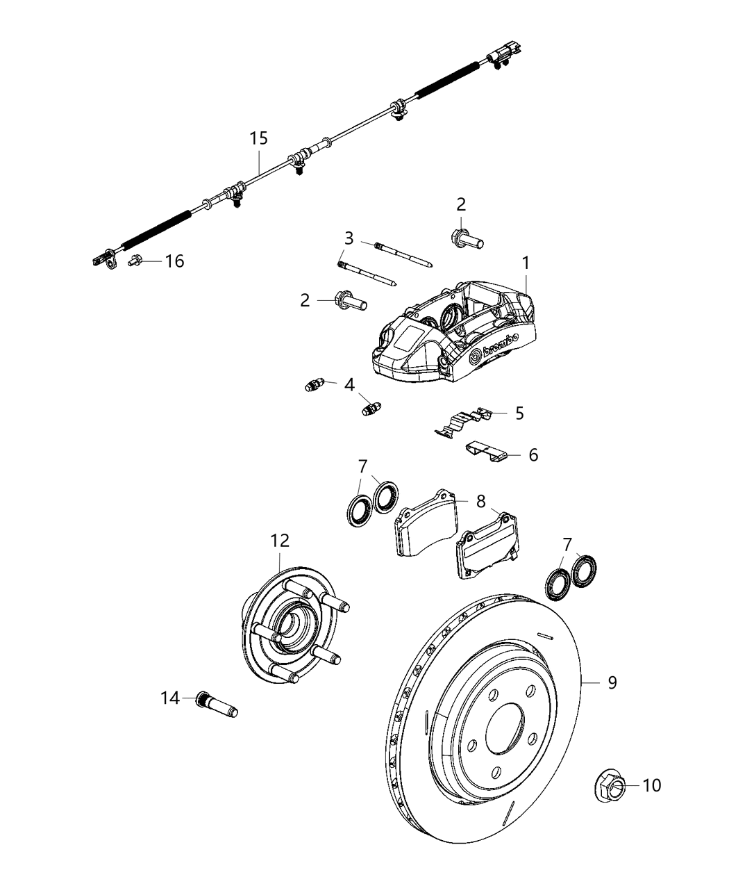 Mopar 68469787AA CALIPER-Disc Brake