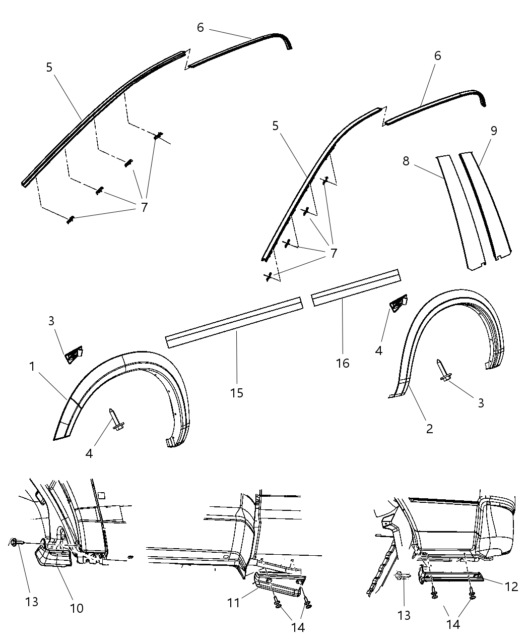 Mopar 55112434AA Molding-Windshield