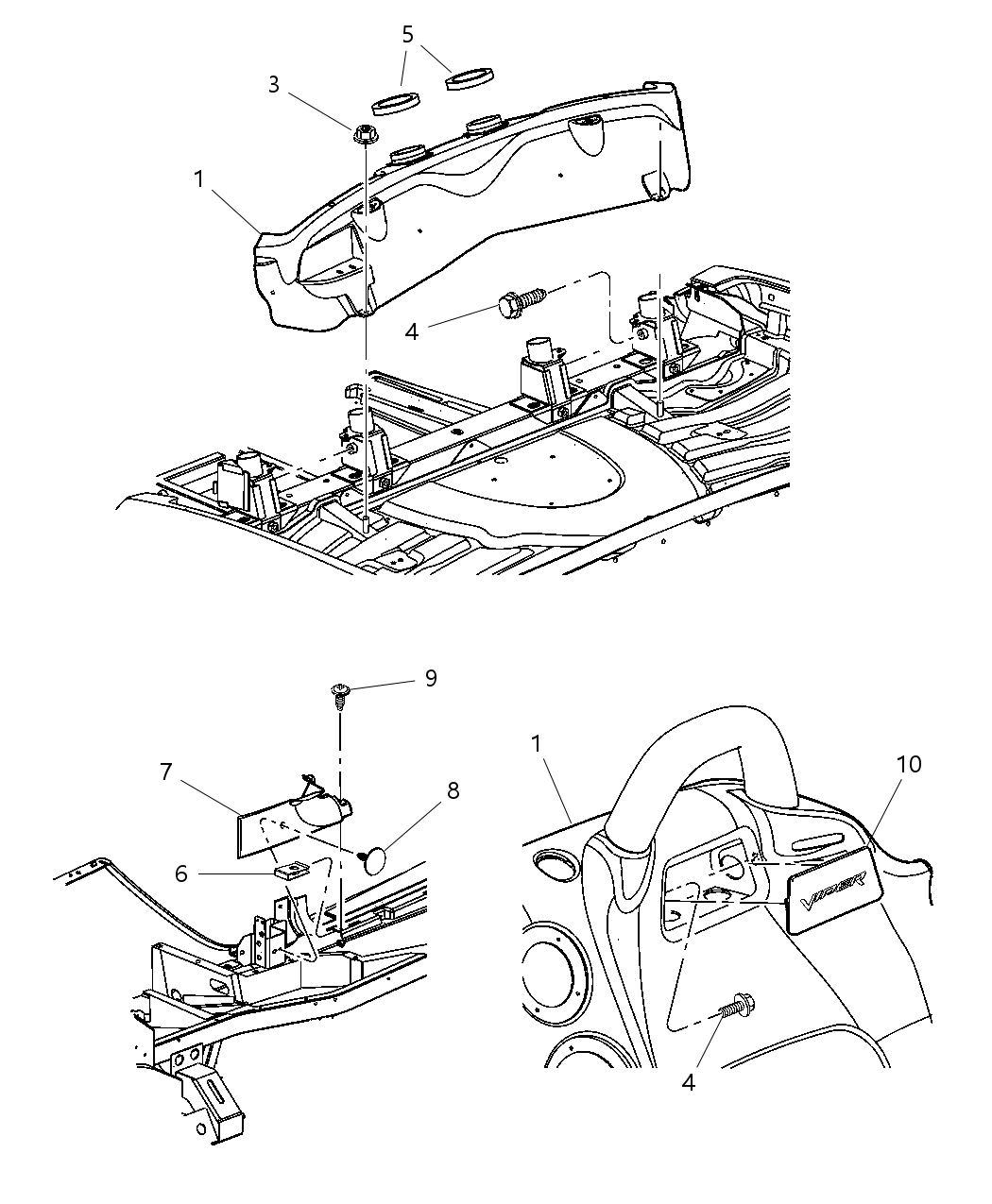 Mopar 5096016AA Panel-BULKHEAD Support