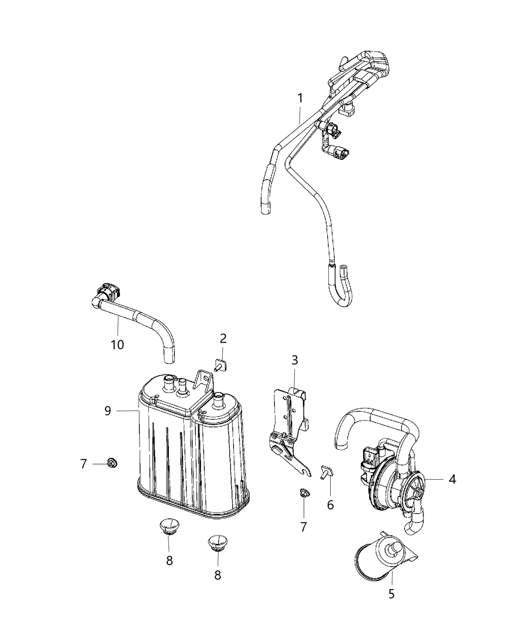 Mopar 5181473AA Tube-Control Valve To CANISTER