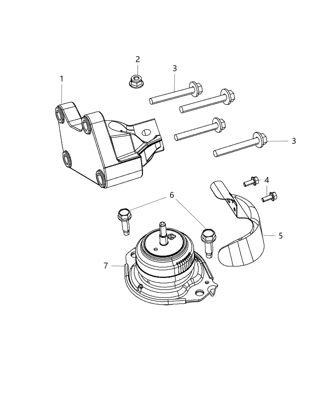 Mopar 52124677AG INSULATOR-Engine Mount