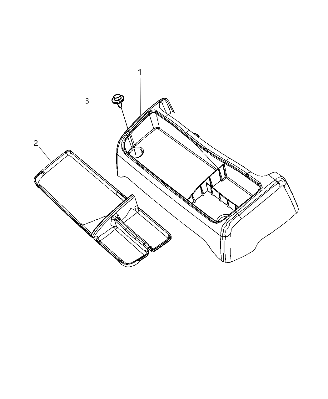 Mopar 1RT17DX9AA Tray-Floor Console