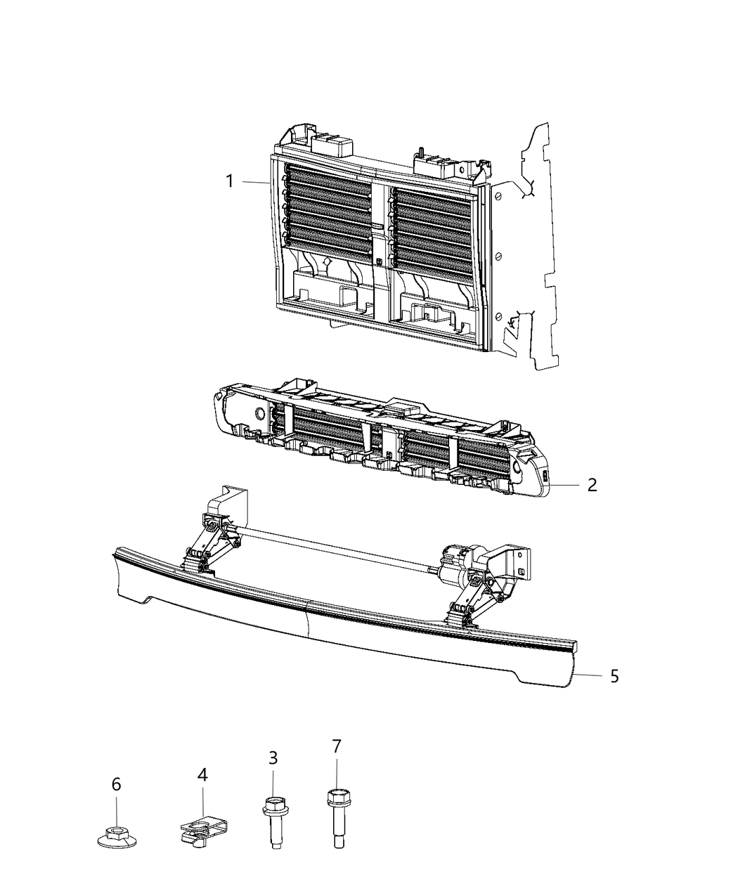 Mopar 68437500AA Grille-Active Shutter