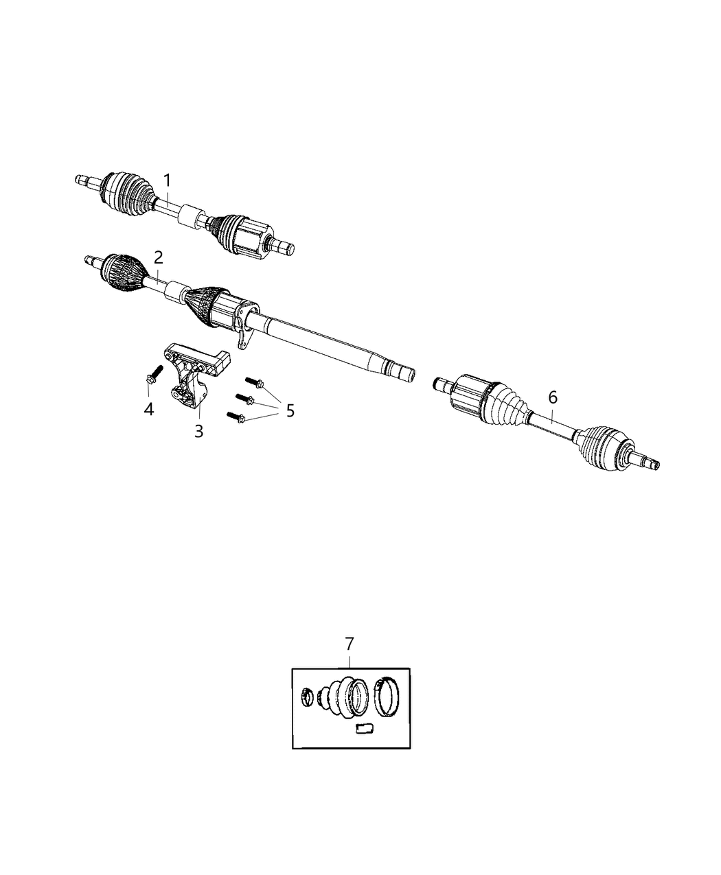 Mopar 68291660AA Axle Half Shaft