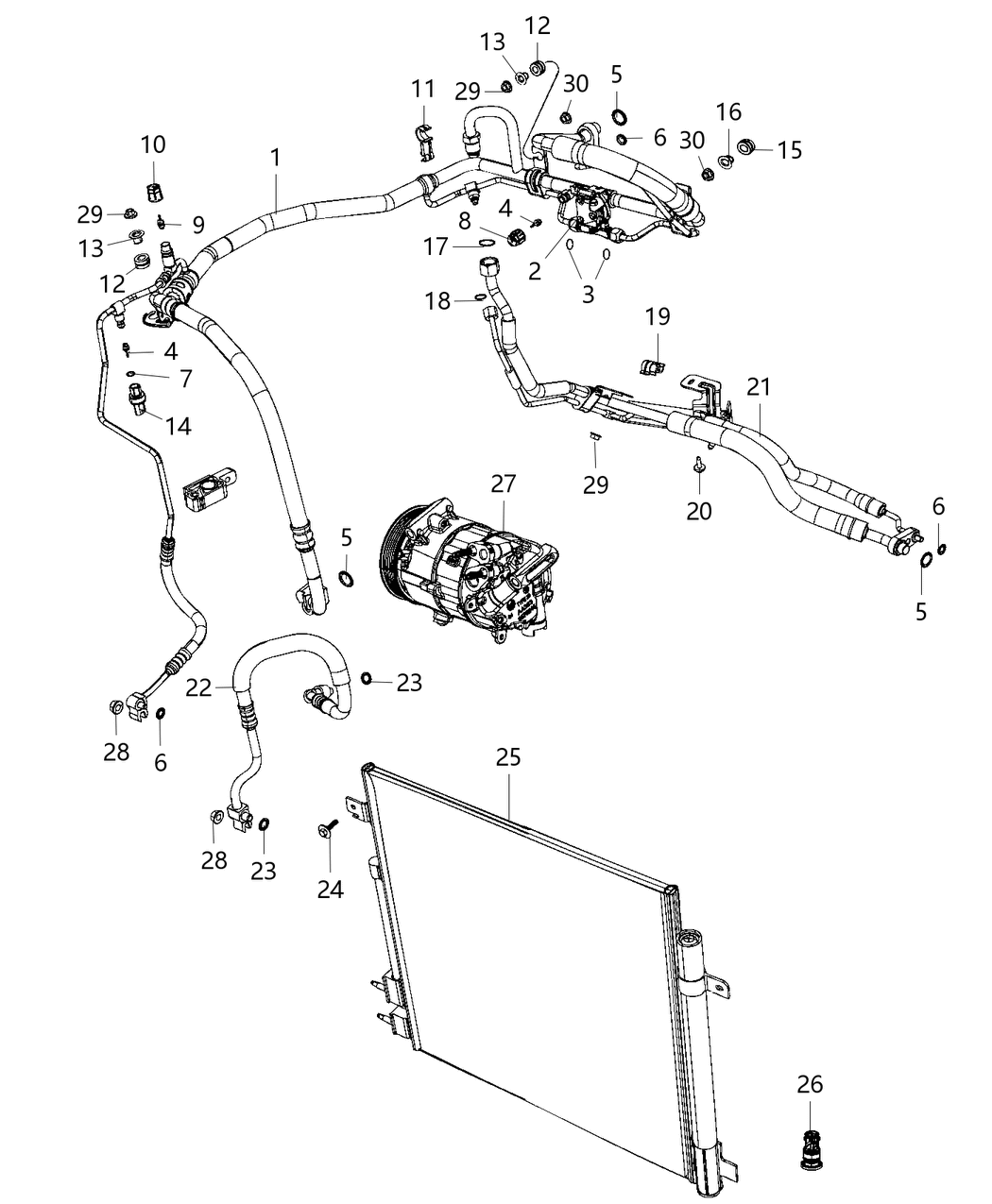 Mopar 68334507AC Line-A/C Suction And Liquid