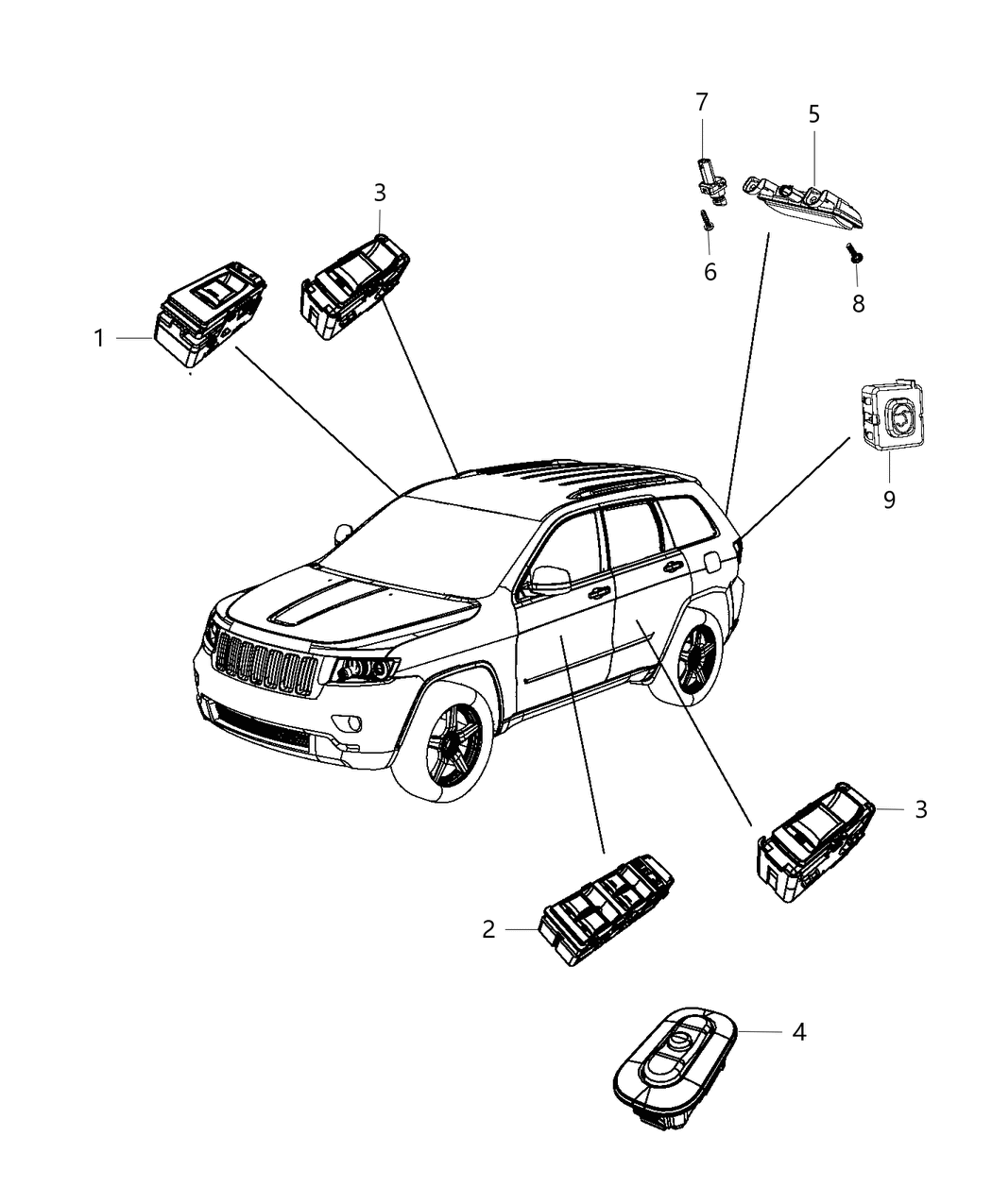 Mopar 68289803AB Switch-Front Door