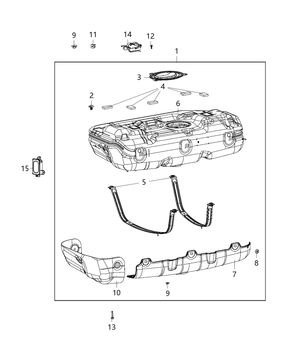 Mopar 68260326AA Fuel Tank