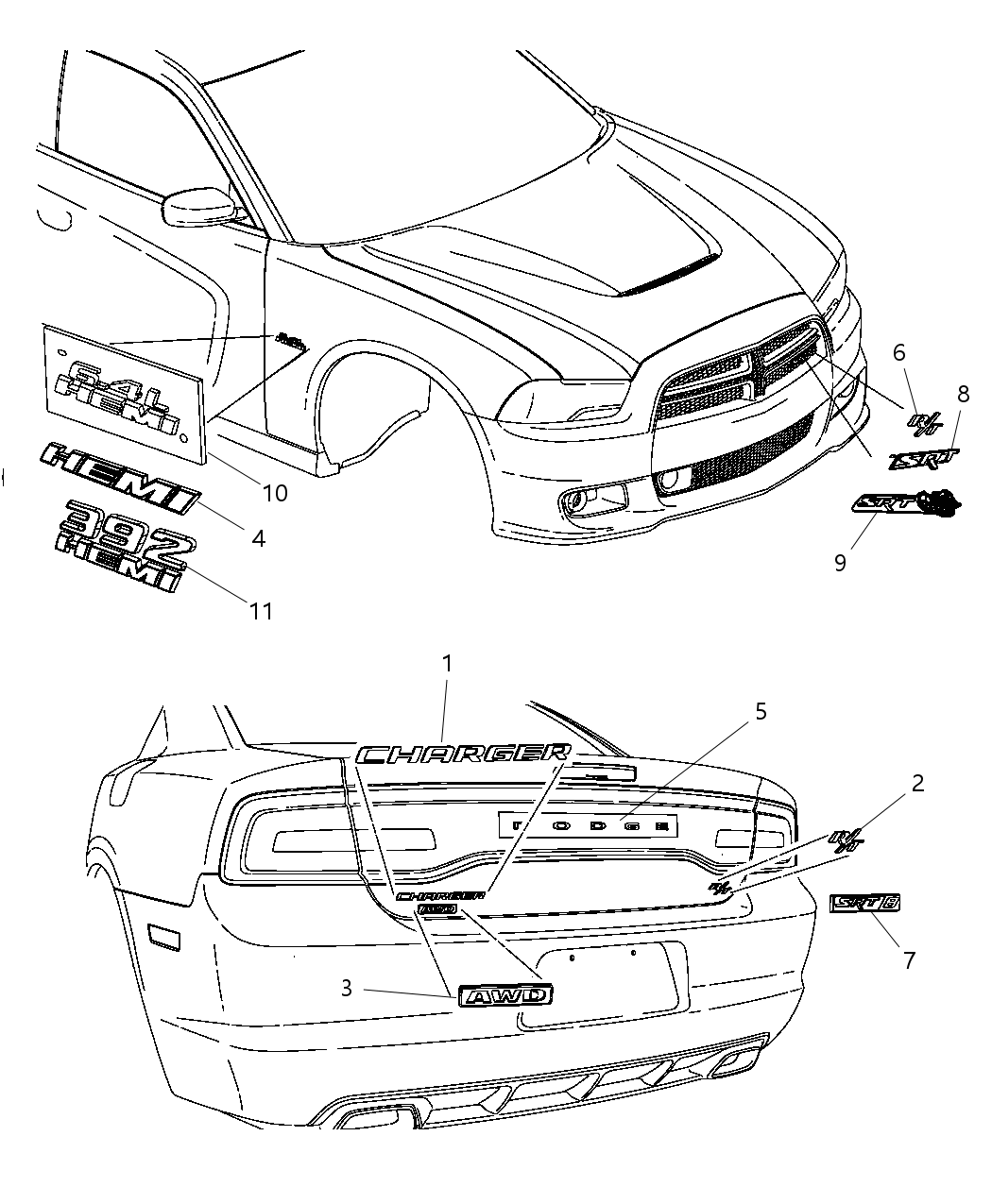 Mopar 68146064AA Nameplate