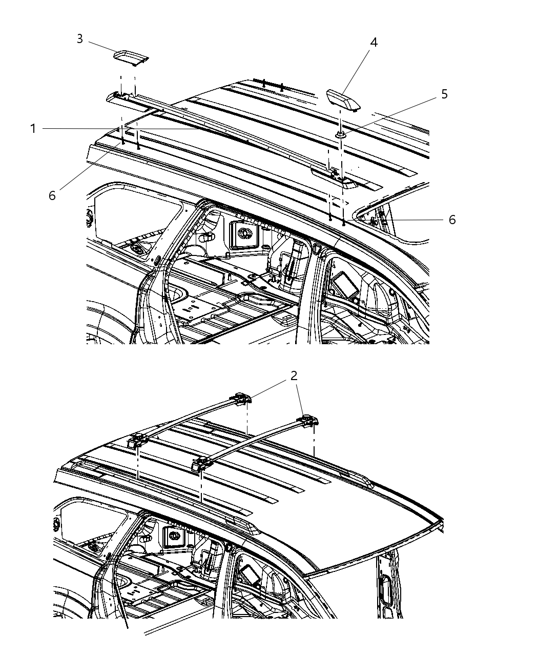 Mopar 5116318AA Rail-Roof