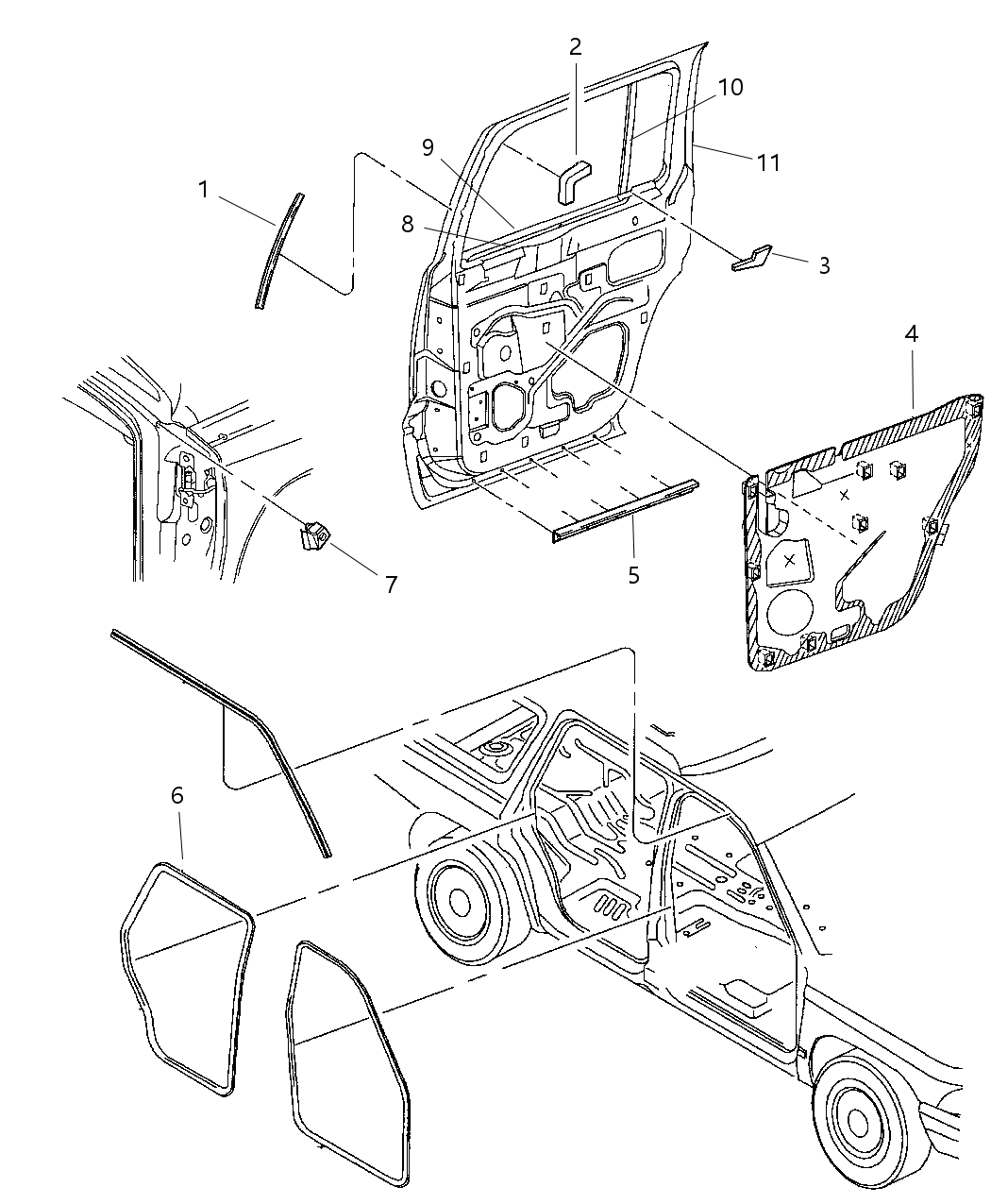 Mopar 55256515AB Seal-Rear Door