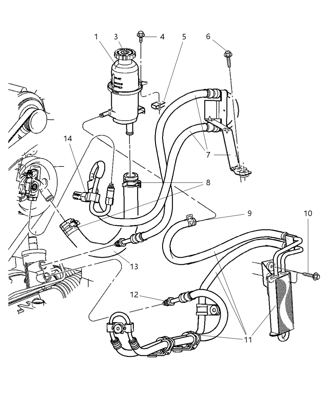 Mopar 52088726AE Line-Power Steering Pressure