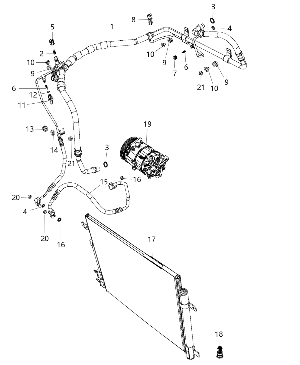 Mopar 68450832AA Line-A/C Suction & Discharge