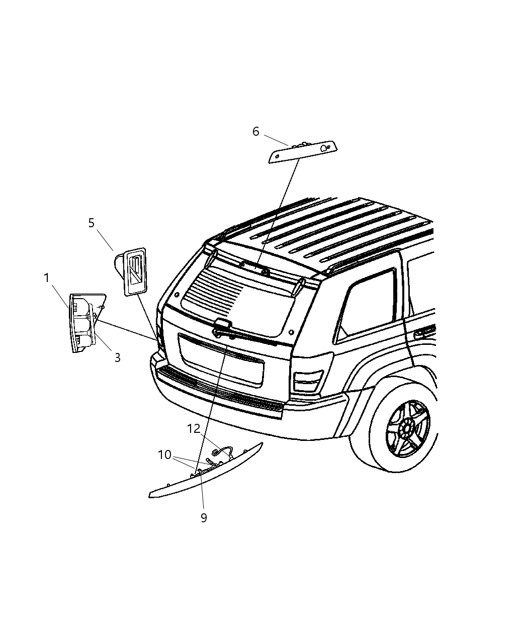 Mopar 55156615AB Lamp-Tail Stop Turn SIDEMARKER