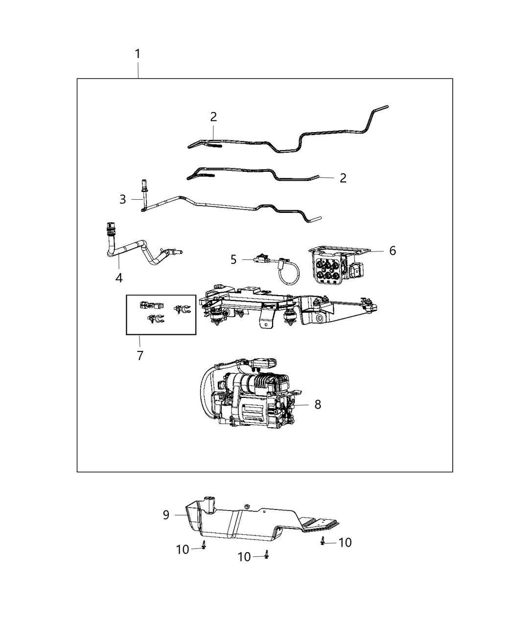 Mopar 68496113AB COMPRESSO-Air Suspension