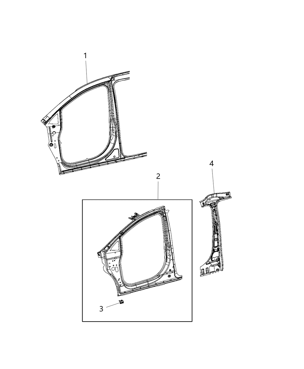 Mopar 68233969AH REINFMNT-Body Side Aperture Front