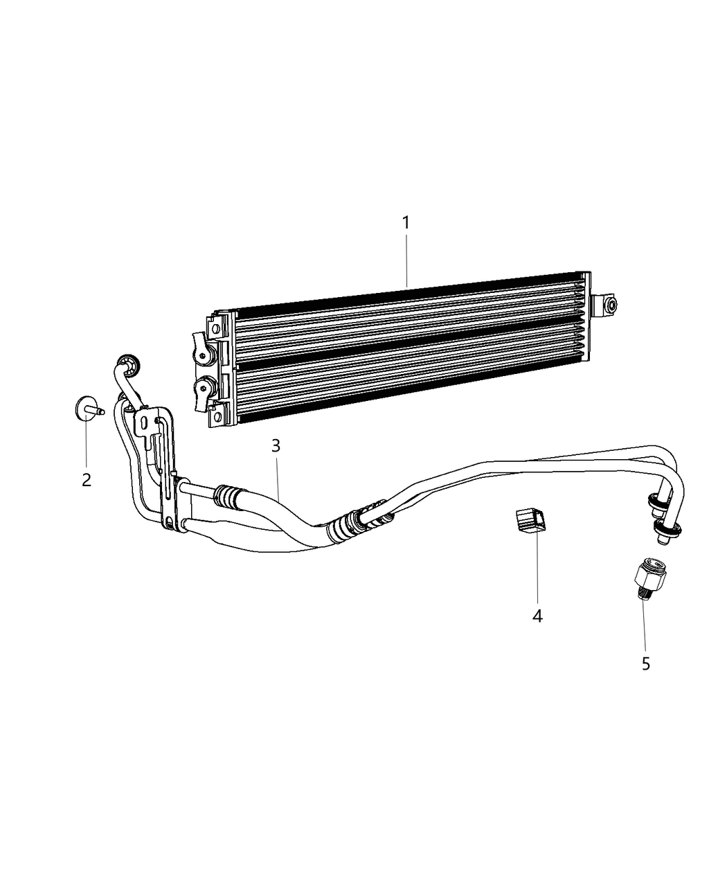 Mopar 5058946AD Hose-Oil Cooler Pressure And Ret