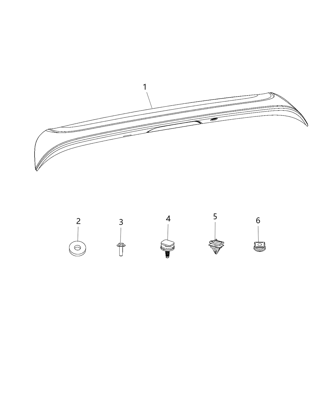 Mopar 6FG39KARAC Spoiler-LIFTGATE