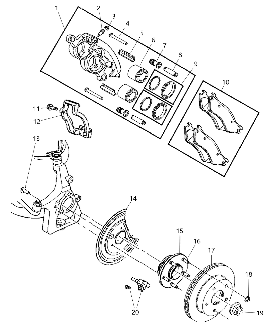 Mopar 52104499AC Front Wheel Hub Bearing Assembly Replacement