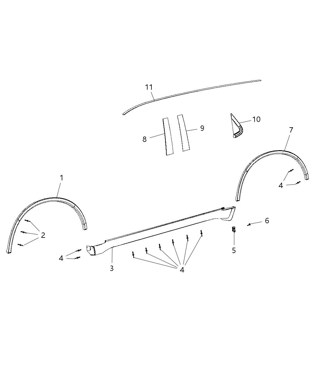 Mopar 1RK19TZZAC Molding-Wheel Opening Flare