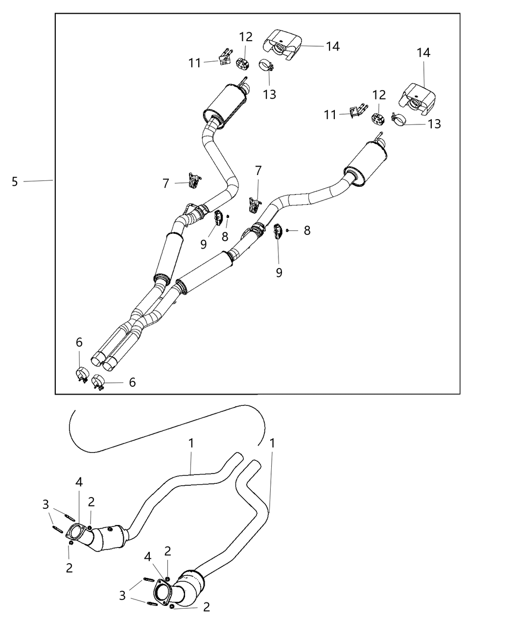 Mopar 5181992AL Exhaust Muffler And Tailpipe