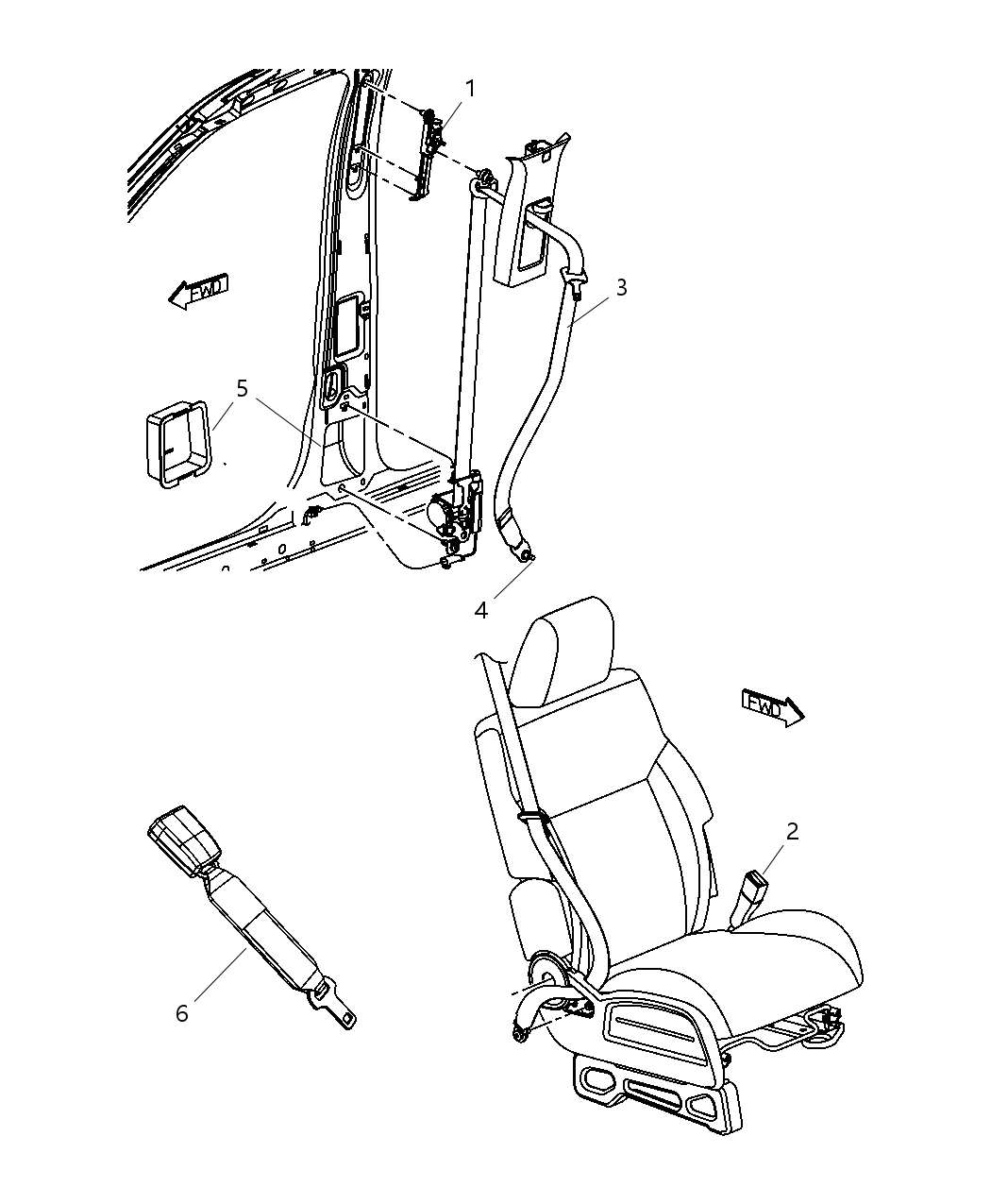 Mopar 1KE98ZJ8AB Front Out Belt Assembly