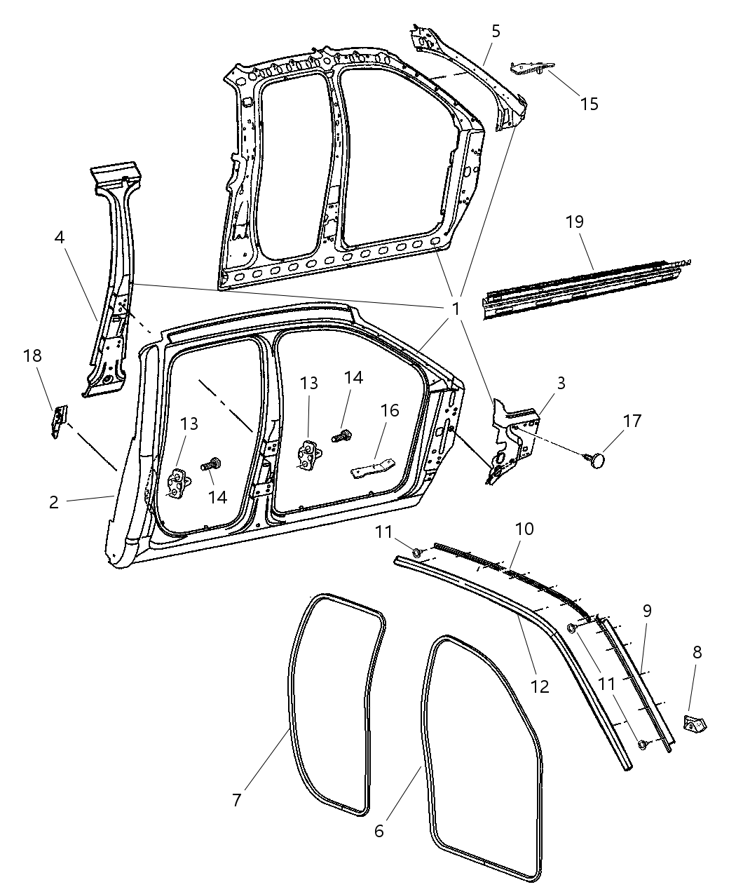 Mopar 55276050AD Panel-Body Side Aperture